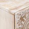 vidaXL Aufbewahrungs-Sideboard Wei&szlig; 60 x 33,5 x 75 cm Massivholz Mango