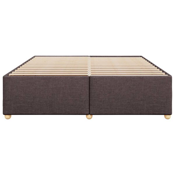 vidaXL Bettgestell ohne Matratze Dunkelbraun 200x200 cm Stoff