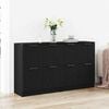 vidaXL Sideboard Schwarz Eichen-Optik 180 x 30 x 70 cm Holzwerkstoff