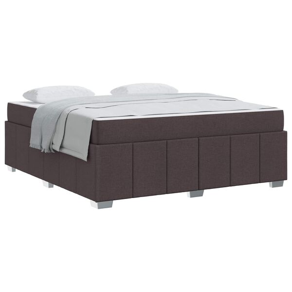 vidaXL Bettrahmen mit Matratze Dunkelbraun 180 x 200 cm Stoff