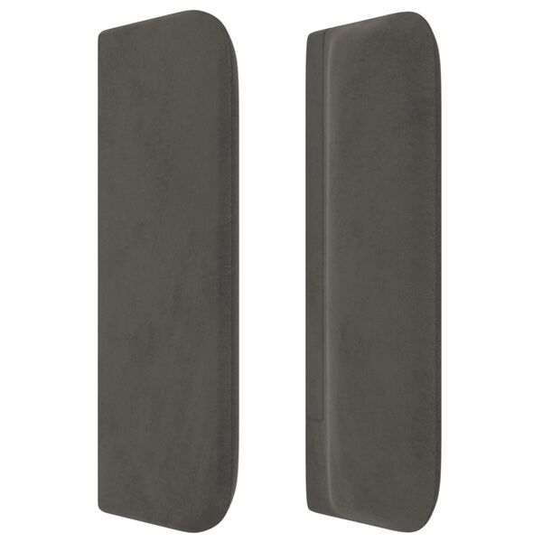 vidaXL Kopfteil mit Ohren Dunkelgrau 103x16x78/88 cm Samt