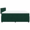 vidaXL Boxspringbett mit Matratze Dunkelgr&uuml;n 180x200 cm Samt