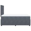vidaXL Boxspringbett mit Matratze Dunkelgrau 120x200 cm Samt