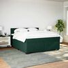 vidaXL Boxspringbett mit Matratze Dunkelgr&uuml;n 200x200 cm Samt