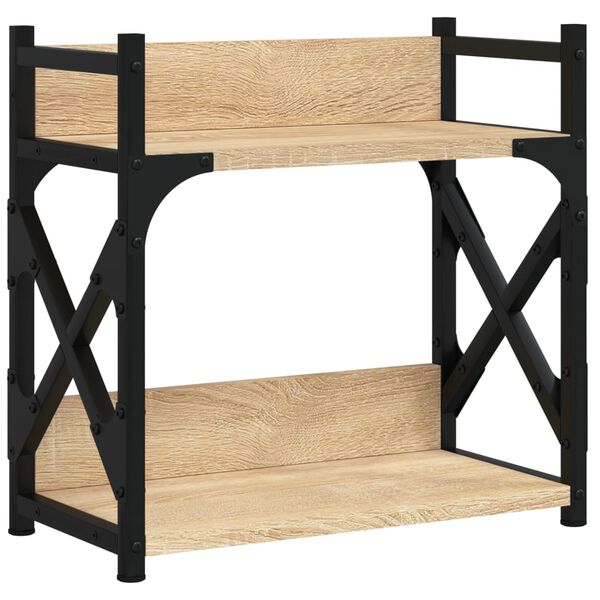 vidaXL Druckerst&auml;nder 2 Ablagen Sonoma-Eiche 40x20x40 cm Holzwerkstoff