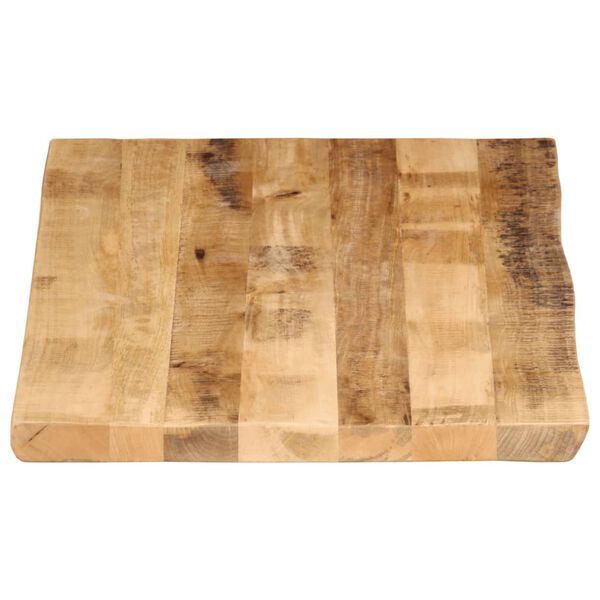 vidaXL Tischplatte mit Baumkante 120x60x2,5 cm Raues Mango Massivholz