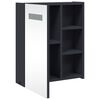 vidaXL Spiegelschrank mit LED-Beleuchtung Grau 45x13x52 cm