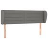 vidaXL Kopfteil mit Ohren Dunkelgrau 147x23x78/88 cm Stoff