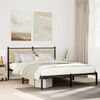 vidaXL Metallbett ohne Matratze Sonoma-Eiche 140x190 cm