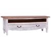 vidaXL TV-Schrank 120x30x40 cm Wei&szlig; Altholz Massiv