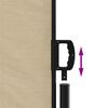 vidaXL Seitenmarkise Ausziehbar Beige 120x500 cm
