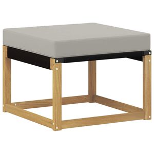 vidaXL Outdoor-Fu&szlig;hocker Massivholz Akazie und Textilene Stoff Wei&szlig;