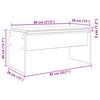 vidaXL Flurbank mit Kissen Ger&auml;ucherte Eiche 83 x 38 x 40 cm