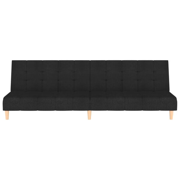 vidaXL Schlafsofa 2-Sitzer Schwarz Stoff