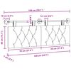vidaXL H&auml;ngevorderseite Wandmontiert Dunkelbraun 150 x 55 x 7 cm Stoff