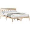 vidaXL Bettrahmen Braun 120 x 190 cm Massives Kiefernholz