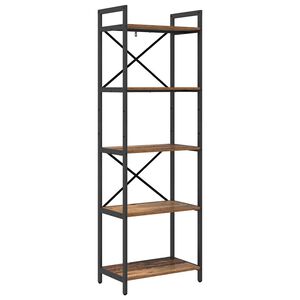 vidaXL B&uuml;cherregal 5 Ebenen 56 x 34 x 171 cm Holzwerkstoff Altholz