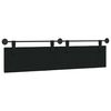 vidaXL H&auml;ngevorderseite Wandmontiert Schwarz 210 x 55 x 5 cm Stoff