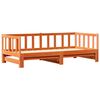 vidaXL Ausziehbares Tagesbett Wachsbraun 203,5 x 164 x 66 cm