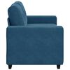 vidaXL | Zweisitzer-Sofa | mit Kissen Blau Samt