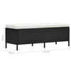vidaXL 3-tlg. Garten-Lounge-Set mit Auflagen Poly Rattan Schwarz
