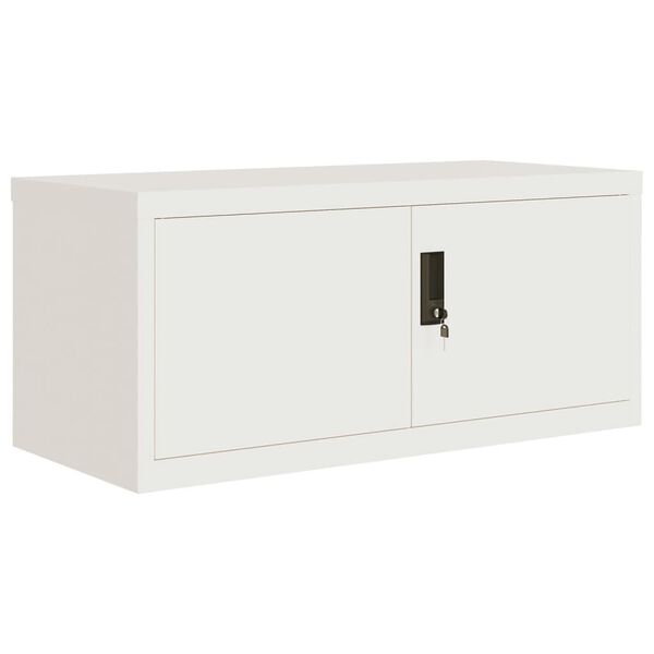 vidaXL Aktenschrank Wei&szlig; 90x40x130 cm Stahl