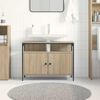 vidaXL Waschbeckenschrank mit T&uuml;r Braun 80 x 30 x 60 cm Holzwerkstoff