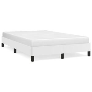 vidaXL Bettgestell ohne Matratze Wei&szlig; 120x190 cm Kunstleder