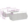vidaXL 7-tlg. Garten-Sofagarnitur mit Kissen Schwarz Poly Rattan