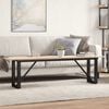 vidaXL Couchtisch O-Gestell 160x40x45 cm Massivholz Kiefer & Stahl