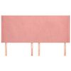vidaXL Kopfteil mit Ohren Rosa 163x16x118/128 cm Samt