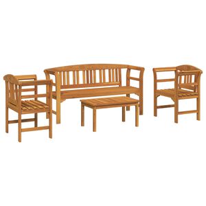 vidaXL Gartenrosen-Lounge-Set 4 stk. Massivholz Akazie