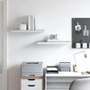 vidaXL Schweberegale 2 Stk. Eichen-Optik und Wei&szlig; 60x23,5x3,8 cm MDF