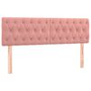 vidaXL Boxspringbett mit Matratze Rosa 160x200 cm Samt