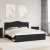 vidaXL Bettrahmen Schwarz 200 x 200 cm Massives Kiefernholz