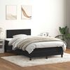vidaXL Boxspringbett mit Matratze & LED Schwarz 120x210 cm Samt