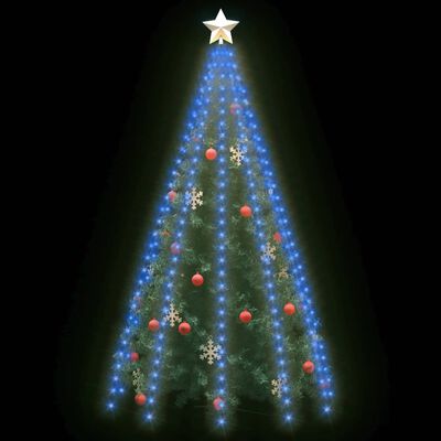 vidaXL Weihnachtsbaum-Lichternetz mit 300 LEDs Blau 300 cm