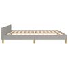 vidaXL Bettgestell ohne Matratze Hellgrau 160x200 cm Stoff
