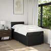 vidaXL Boxspringbett mit Matratze Schwarz 80x200 cm Stoff