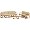vidaXL Outdoor-Sofagarnitur mit Kissen 8 pcs Natur und Beige