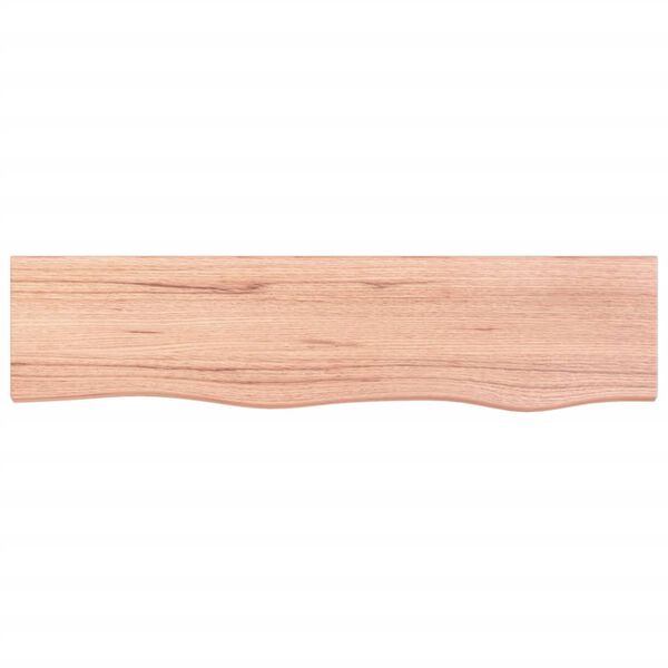 vidaXL Wandregal Hellbraun 80x20x6 cm Massivholz Eiche Behandelt