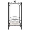 vidaXL Himmelbett-Gestell Schwarz Metall 100 x 200 cm