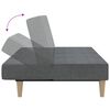 vidaXL Schlafsofa 2-Sitzer mit Hocker Hellgrau Stoff