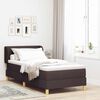 vidaXL Boxspringbett mit Matratze Dunkelbraun 90 x 190 cm Stoff
