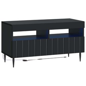 vidaXL LED-TV-Schrank Schwarz Holzwerkstoff