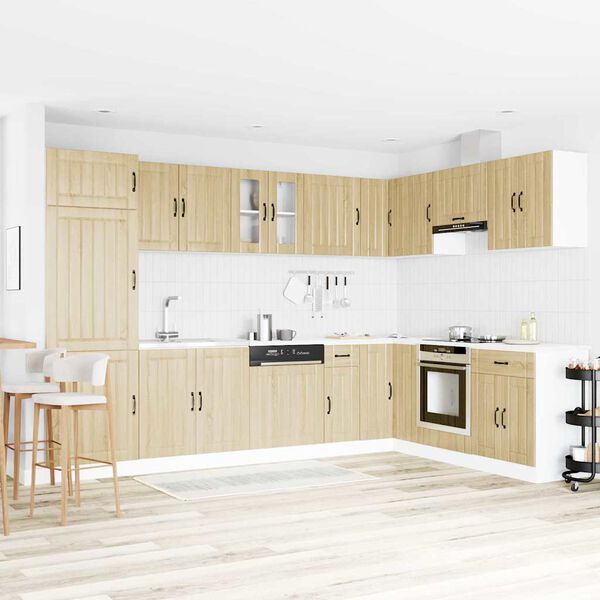 vidaXL K&uuml;chenschrank mit Speicher Lucca Sonoma-Eiche 80 x 46 x 81.5 cm