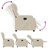 vidaXL Relaxsessel Elektrisch Beige Mikrofasergewebe