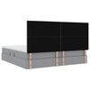vidaXL Aufbewahrungsbett mit Matratze Hellgrau 200 x 200 cm Polyester