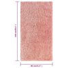 vidaXL Shaggy-Teppich Hochflor Rosa 80x150 cm 50 mm