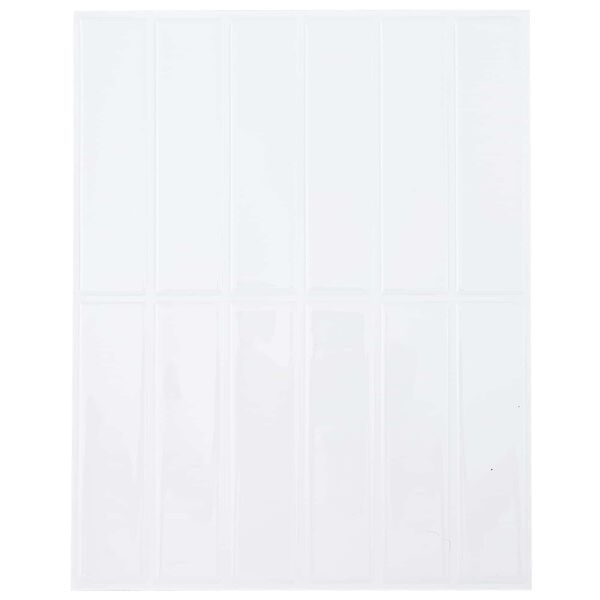 vidaXL Rechteckige Fliese 50 pcs Wei&szlig; 29 x 23 x 0,08 cm